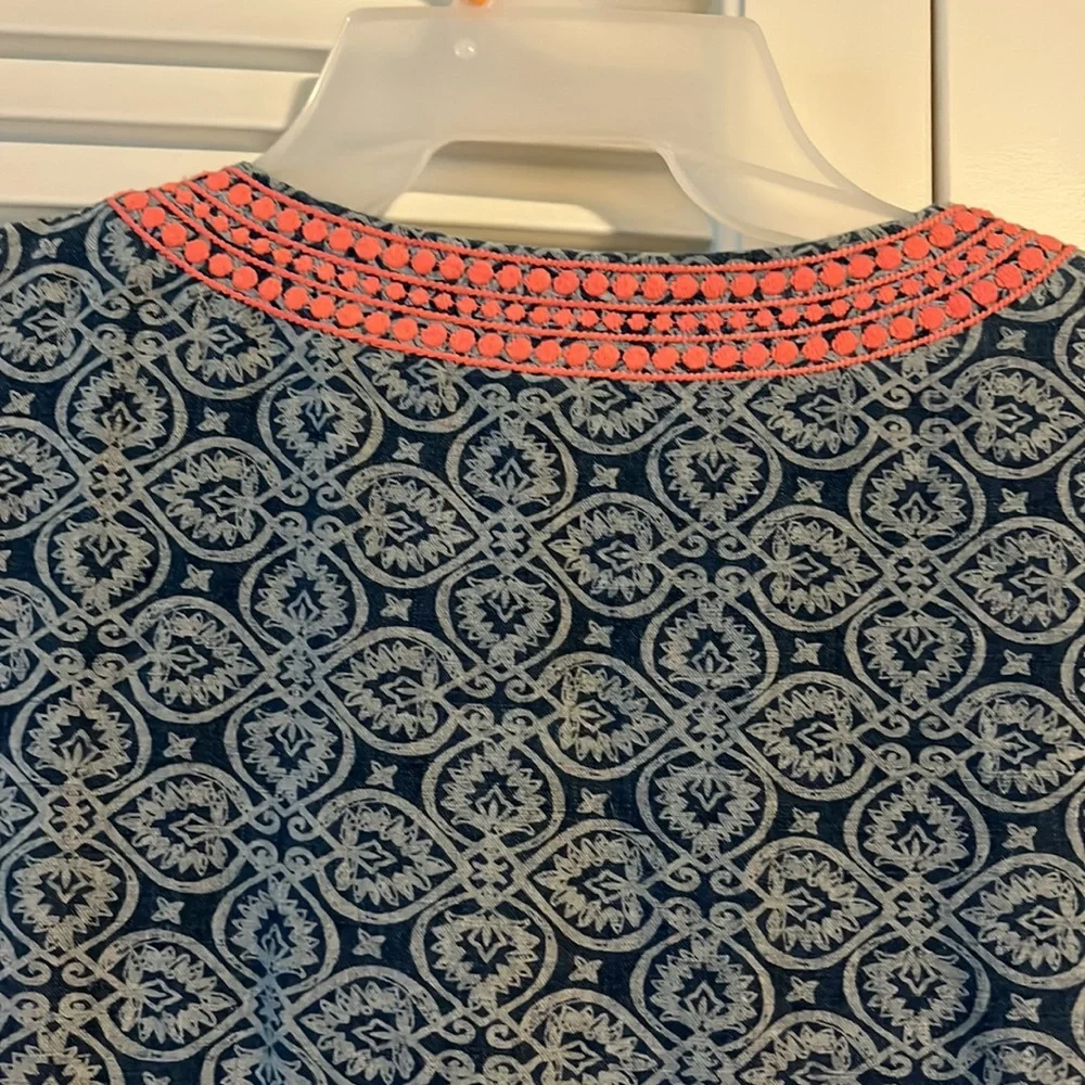 Vineyard Vines summer Tile Indio print linen dress - Picture 12 of 16